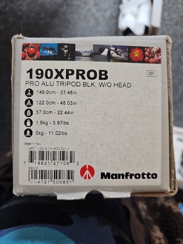Manfrotto 190xprob tripod only - manfrotto,