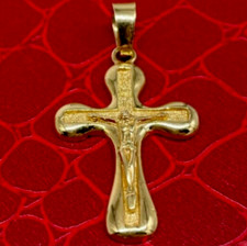Pendentif Croix Jésus Or