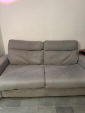 Canapé vrai lit convertible gris matelas 140x190 Bon état  