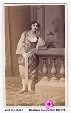 ALGÉRIE, JEUNE FEMME EN TENUE ORIENTALE DE TRADITION, PHOTO CDV circa 1880 -Y3