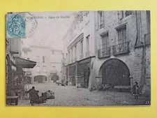 CPA RARE FRANCE 1904 SOMMIÈRES Gard PLACE du MARCHÉ Arcade Halle Étal Commerces