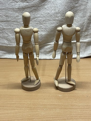 Lot deux mannequins bois - de,