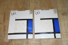 Lot 2 paires bas nylon DD Doré Doré motif coeurs dentelle gavina Taille 3  NEUF