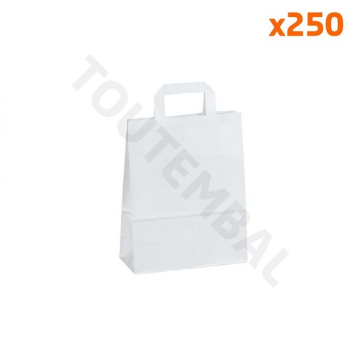 Sac papier kraft blanc - , à