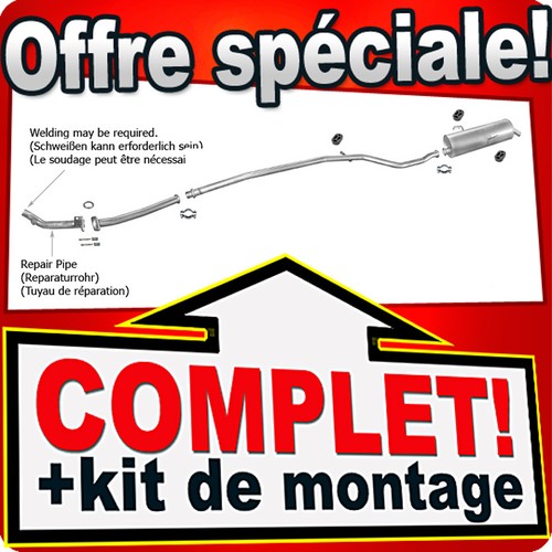 Ligne pot échappement pour - pot, d'échappement