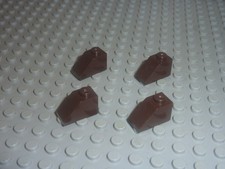 4 x LEGO Dark Brown slope