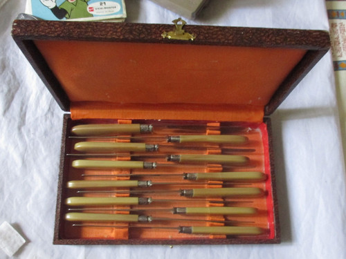 Coffret couteaux anciens - coffret, 12