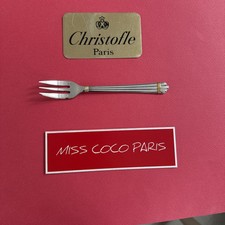 FOURCHETTE  GÂTEAU CHRISTOFLE FRANCE ARIA DORÉ 16CM  METAL ARGENTE TTB;