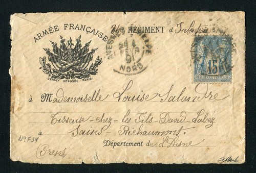 Rare lettre armée française - rare,