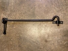 Ancien crochet42 cm fer forgé pour porte volet grille, serrure penture