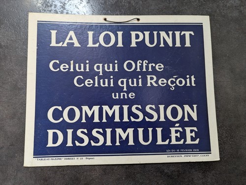 Ancien grand carton