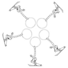  5 Pcs Pendentif Athlète Ski