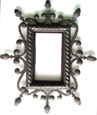 Ancien Cadre Photo en fer forgé Epoque XIXème