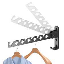 Cintre Mural Étendoir à Rotation 180° - Porte-vêtements Pliable en Alliage Da...