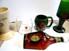 lot benedictine verre tasse cendrier