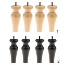 4pcs Pieds de Meubles en Bois Plinthe Socle Remplacement pour Canapé Table