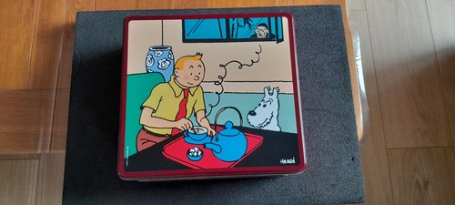 Boite tintin biscuit delacre - boite,