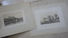 1850.chateau de Chaumont (Loire.deux gravures).