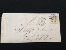 Lettre Ancienne facture timbre Tampon 1864 rouen fonte de fer gresteau