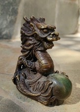 Statuette dragon bronze - statuette, en