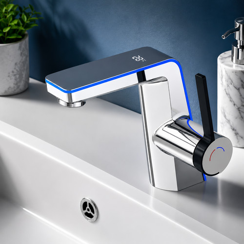 Robinet lavabo led chrome - lavabo,