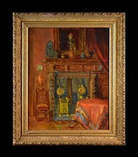 Eugènie Thys Van Ham XIXᵉ/ XXᵉ siècle.  École Belge. "Vue d'un intérieur."