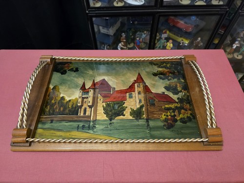 Ancien plateau décor - ancien, d'un