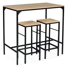 Lot Table de Bar 100cm + 2