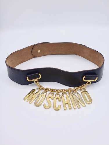Moschino ceinture cuir vintage - moschino,