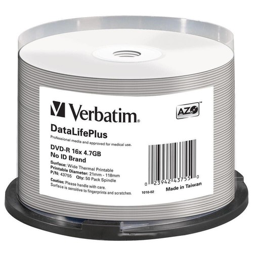 Dvd verbatim imprimable - dvd-r,
