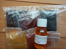 Vernis Coloriage Kit,5 Pigments & Huile de Lin,Luthier Violon,Violoncelle,Vernis