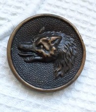 ANCIEN BOUTON VENERIE LOUP