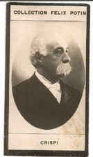 FELIX POTIN Francesco Crispi (1818-1901) .7,5 cm X 4,2 .Ministre Italien.