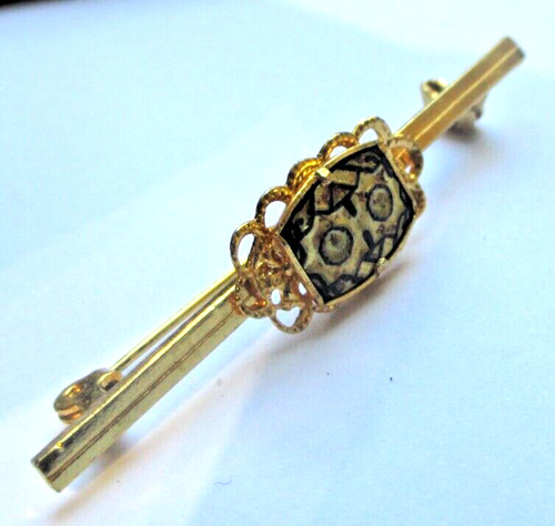 Broche dorée plaqué de - broche, or
