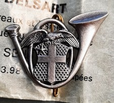 insigne Badge 13° BCA BATAILLON CHASSEURS ALPINS  métal vintage DELSART