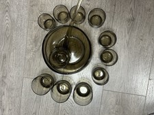 Service à punch/sangria vintage verre soufflé, Verrerie de Bendor 