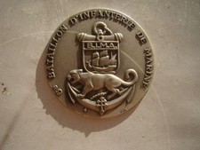 MEDAILLE 6° BATAILLON INFANTERIE MARINE -  75 g - 75mm - RIEN AU VERSO