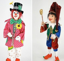 Marionnette Clown + Hofnarr - Marionnettes originales faites à la main