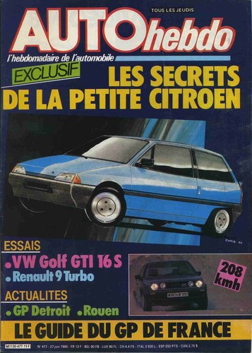 Auto hebdo 477 06 - auto, 25/06/1985