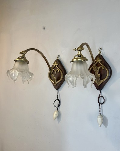 Paire appliques art nouveau - d'appliques,
