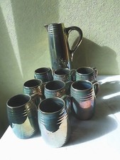 Pot et 8 Chopes en Grès