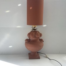 Lampe Coupe Fruit Vintage Couleur Terre Cuite Patinée Abat-jour Offert 