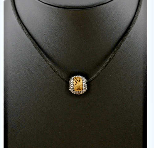 Collier fil noir - noir, soie