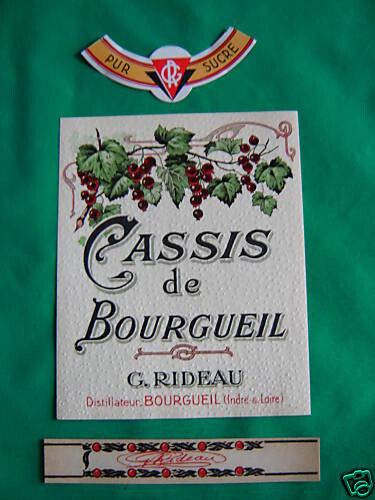 Etiquette cassis bourgueil - etiquette,