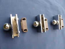 3 boutons laiton chromé Aimants portes en verre pour vitrine 2,7 x 5,7 cm