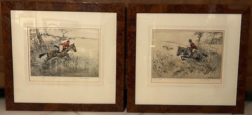 Paire gravures signées - paire, de