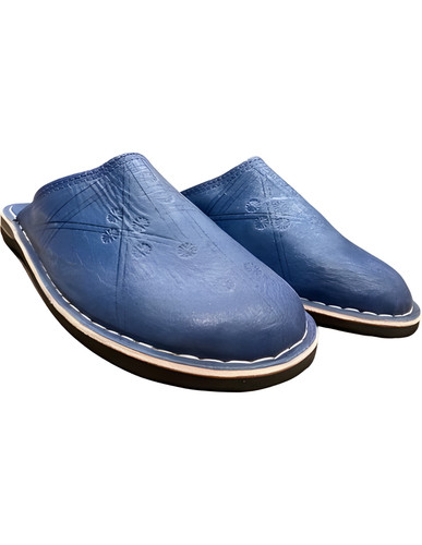 Babouches cuir bout - en,