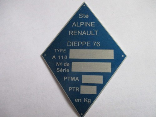 Panneau type renault alpine - panneau,