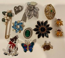 12 Piece Brooch Lot