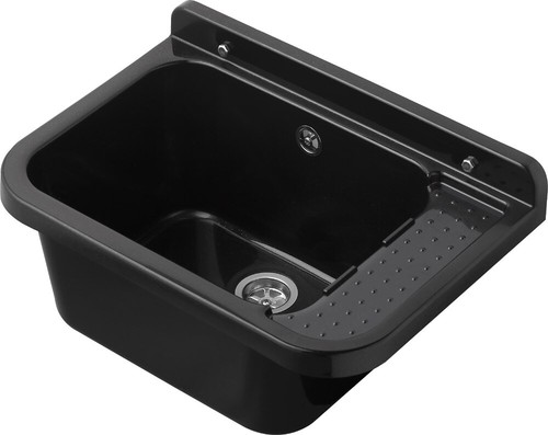 évier 50x34x21cm noir - 50x34x21cm, lavabo